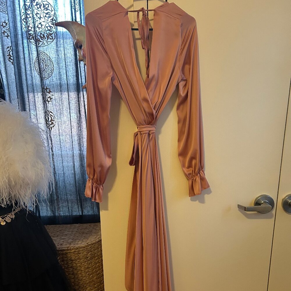 Gorgeous silk & satin maxi prince dress!